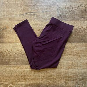 Aerie Chill Play Move Maroon Leggings Women's L